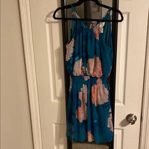 Floral Blue and Pink Dress